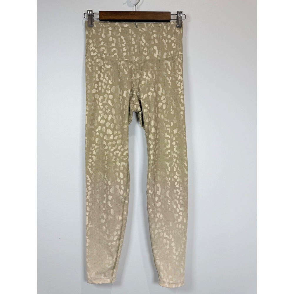 Old Navy Active Elevate Go-Dry Leggings Tan Ombre Abstract Print Womens Small‎
